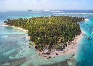 Aerial view of the island of Panama